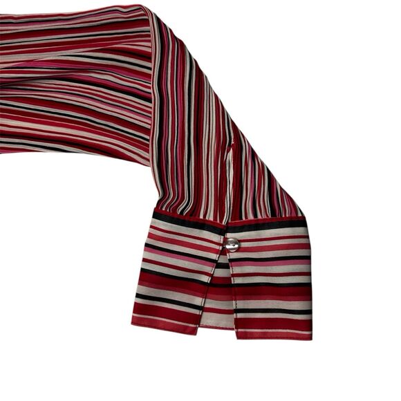 Cato Woman Size 22/24W Long‎ Sleeve Button- front Crinkle Polyester Top - Picture 5 of 9